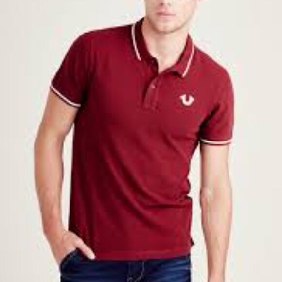 VINTAGE True Religion Shirt XXXL Polo Red - Picture 1 of 7